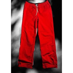 Hustle Gang Red Cotton Drawstring Waist Casual Pants LG
